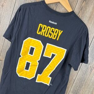 NHL Pittsburgh Penguins Sidney Crosby #87 Hockey T-Shirt Medium Reebok